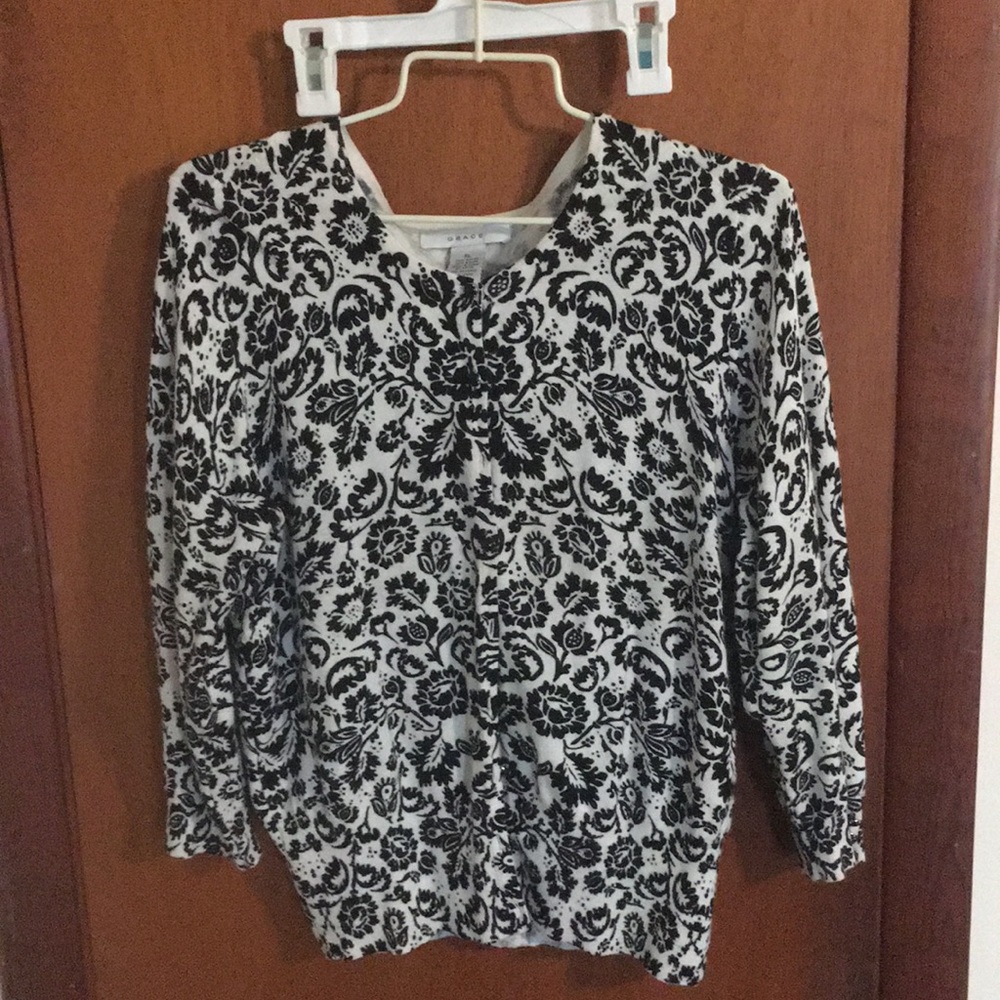 Black and white cardigan